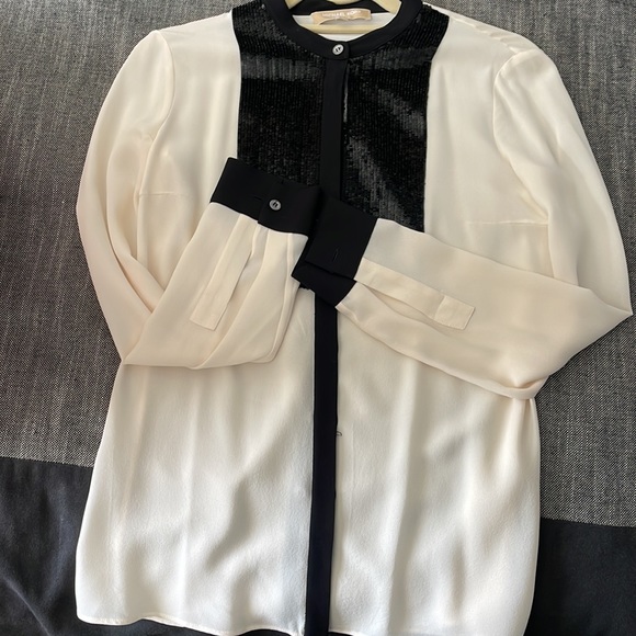 MICHAEL KORS tuxedo blouse SZ4 - Picture 7 of 7